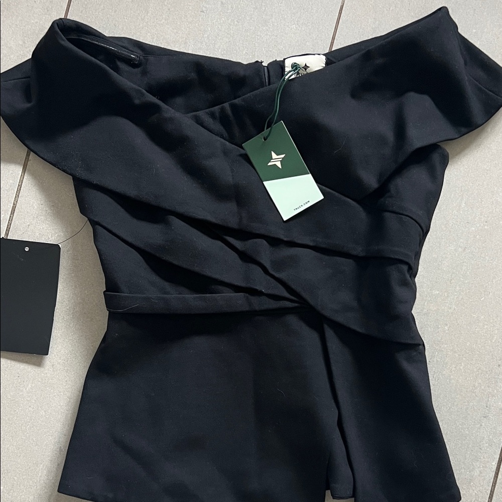 Tuckernuck Black Off-Shoulder Dress